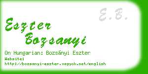 eszter bozsanyi business card
